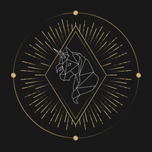 Geometric Unicorn Logo Amie Hawks